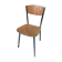 Chair feet compass metal chrome in formica brown 70