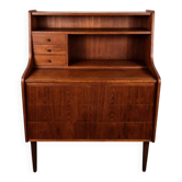 Teak secretary with drawers and sliding top, Denmark, 1960.