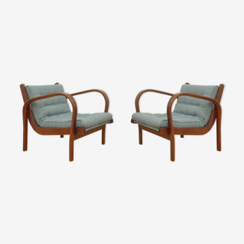 Fauteuils par K. Kozelka & A. Kropacek pour Interier Praha années 1940, lot de 2