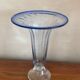 Bubble glass vase on foot