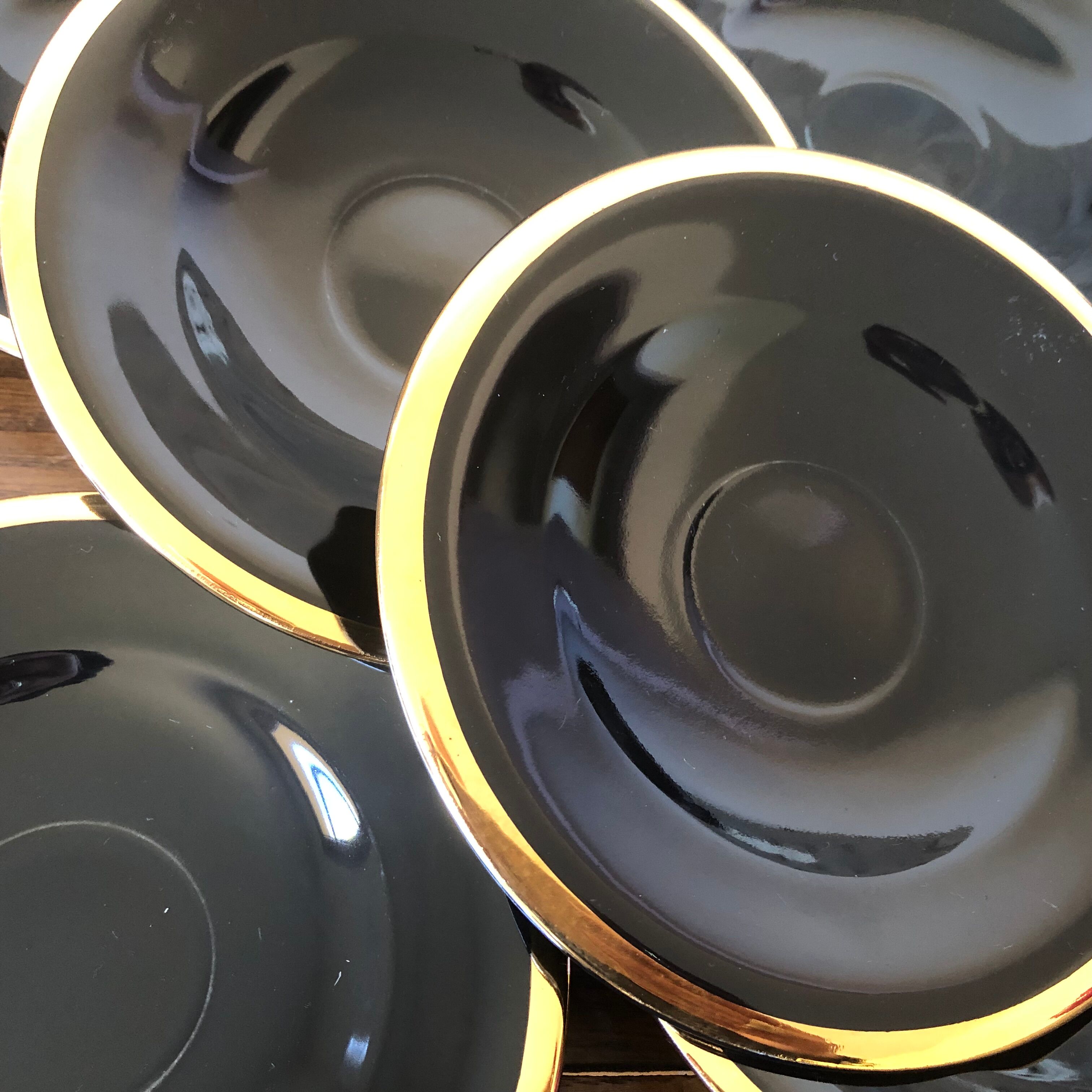 6 cups and saucer for coffee or tea art deco