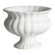 Small white ceramic flowerpot or bowl on foot