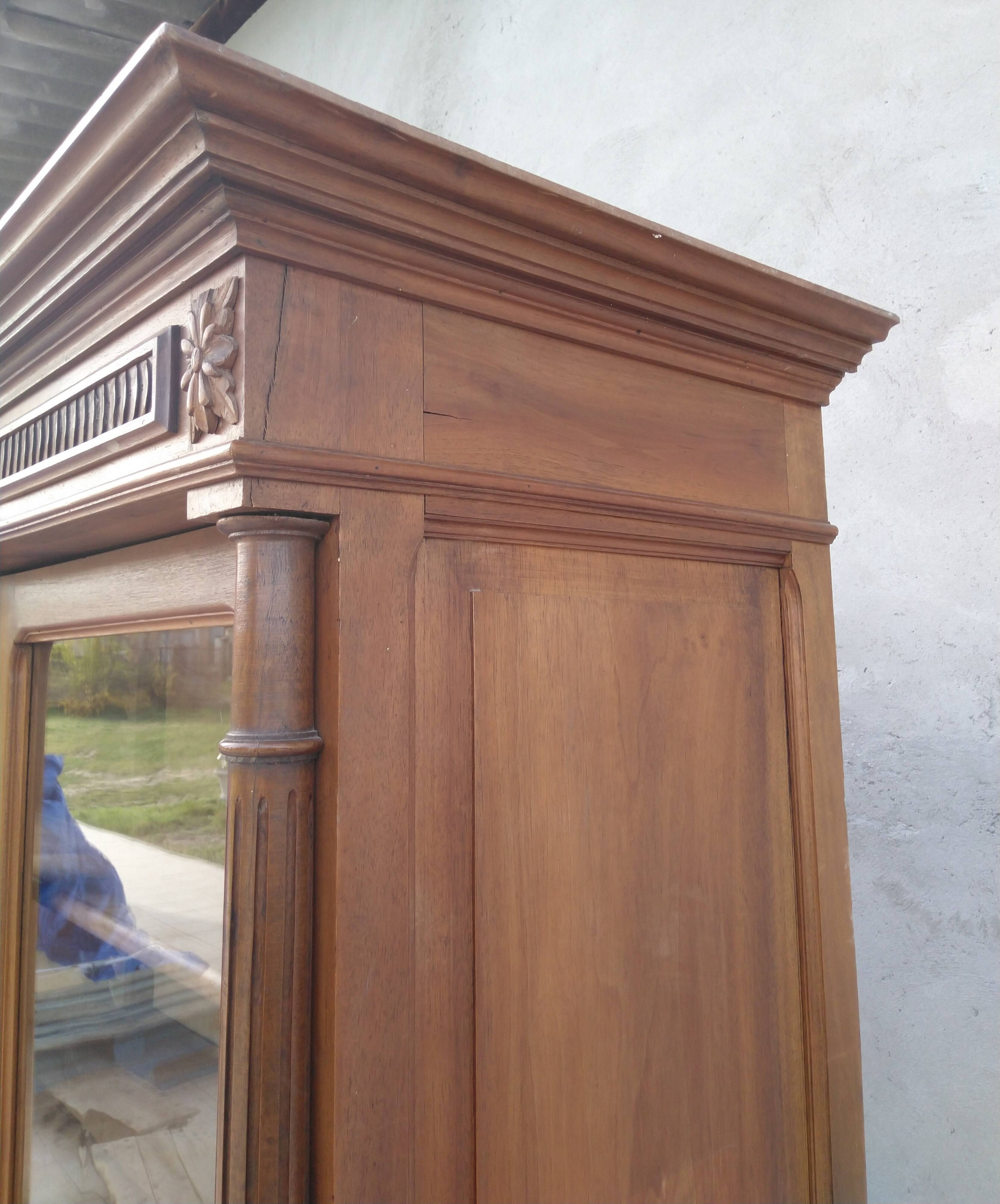 Louis XVI-style walnut library