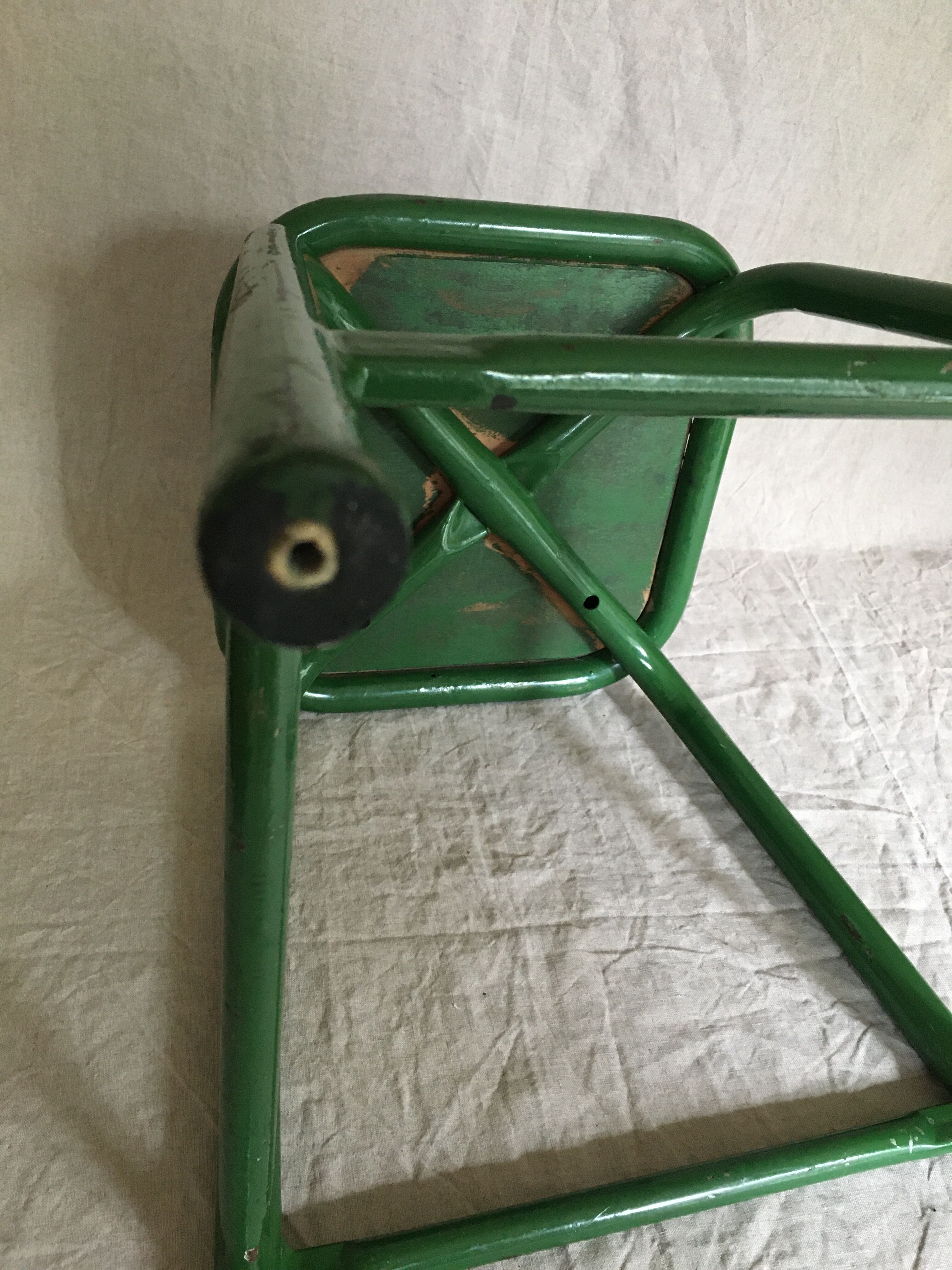 Green military stool