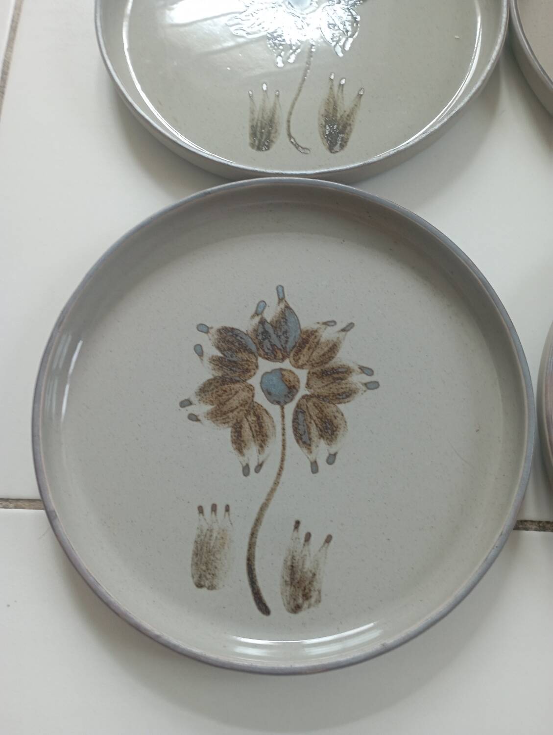 Flat plate in real France stoneware