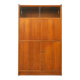 Vintage teak secretary with sliding display cabinet, 1960s.