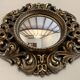 Vintage convex witch mirror – carved gilded wood – 1960s