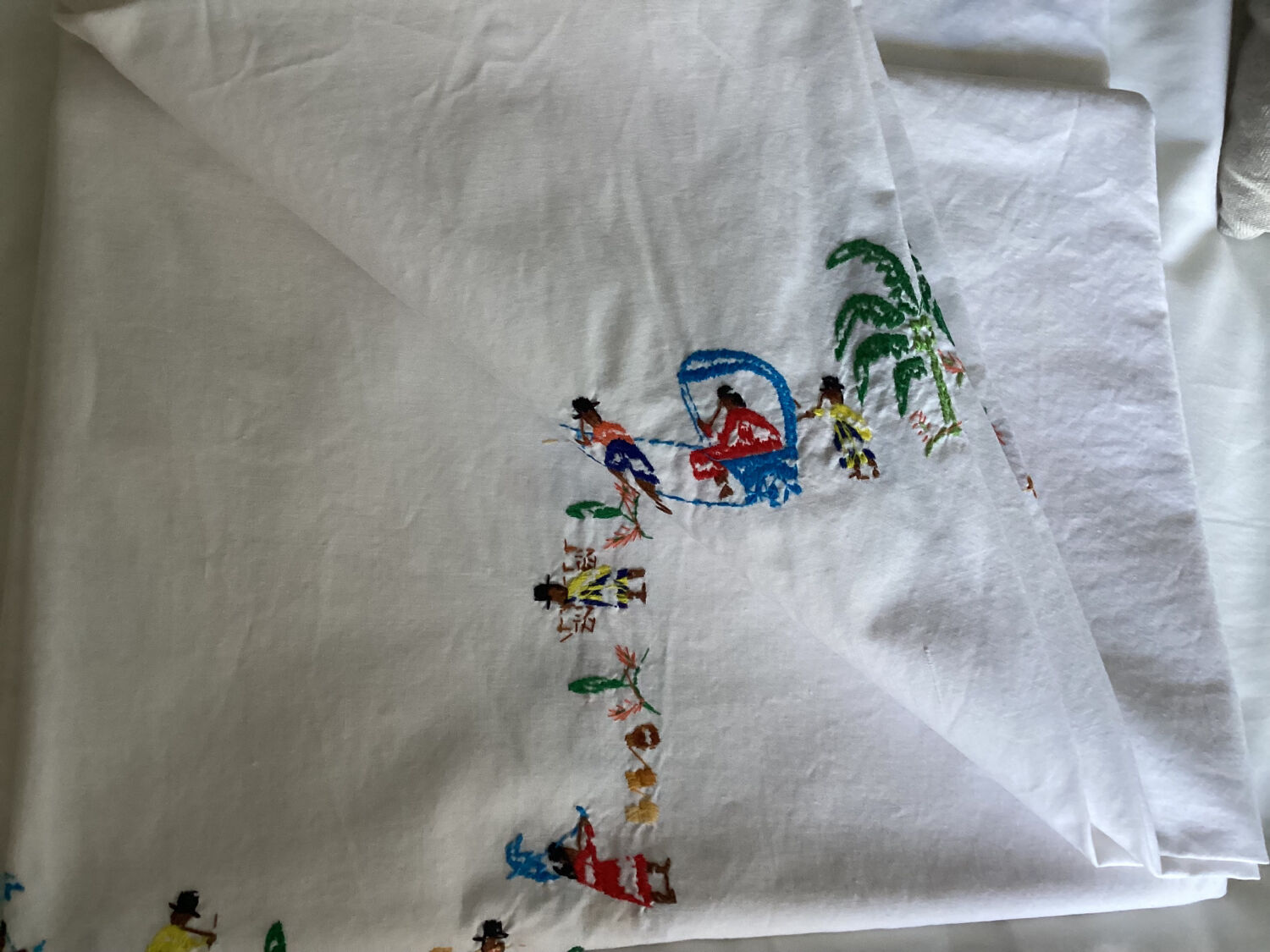 Large rectangular tablecloth