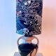 Lampe vase recyclée avec tissu de dragon japonais – céramiques Marei avec expression