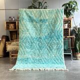 Moroccan blue Berber carpet beni ouarain