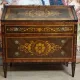 Louis XV style writing desk commode with drop-down front, made of precious wood.