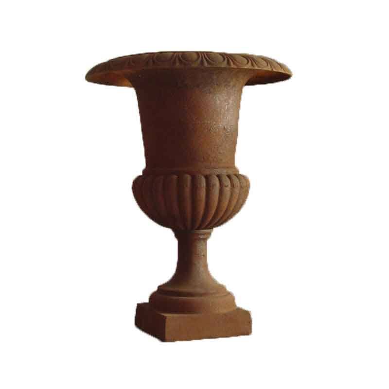 Rust cast iron Medici vase
