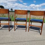 Set of 3 Scandinavian teak chairs