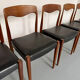 Lot of 6 chairs model 71 Scandinavian design Niels Otto Møller teak an60