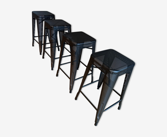 Tabourets indoor perfo couleur noire neuf