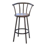 Industrial stool with oak seat, 1960s