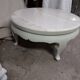 Table basse ronde avec plateau en marbre