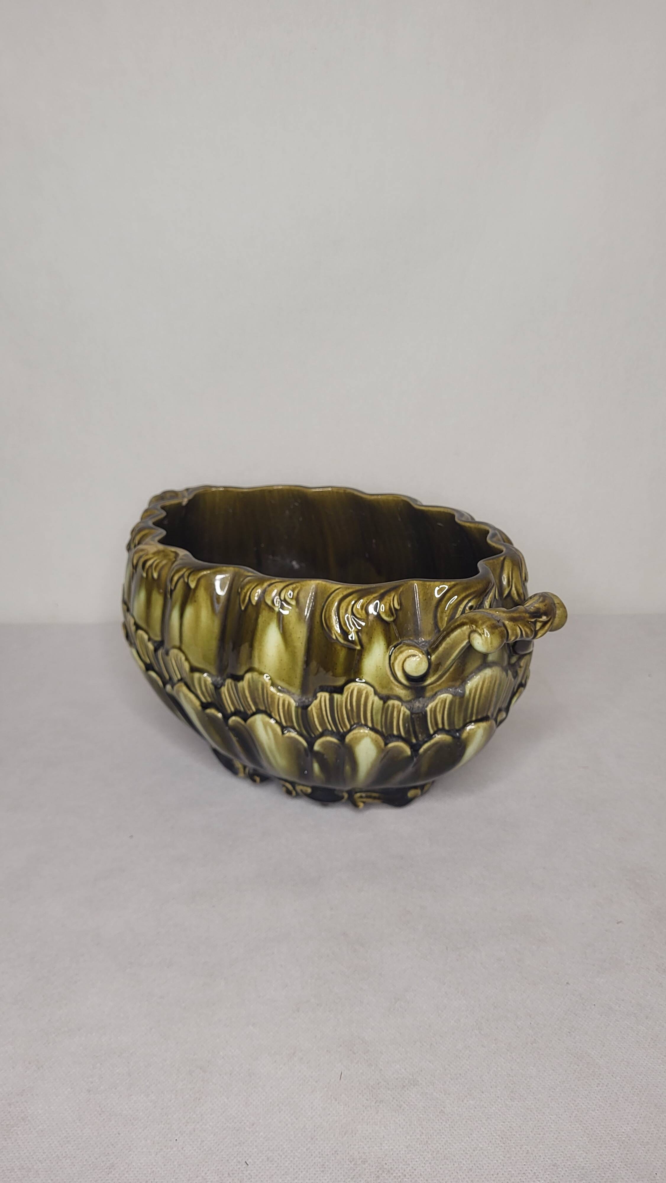 Art Nouveau barbotine planter 1900's