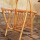 Vintage 1950s rattan magazine holder