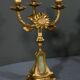 Paire de candélabres en régule doré et onyx – 1940