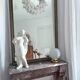 Table lamp, white translucent white globe, 1950s