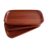 Set of 3 Scandinavian style wooden pocket empty