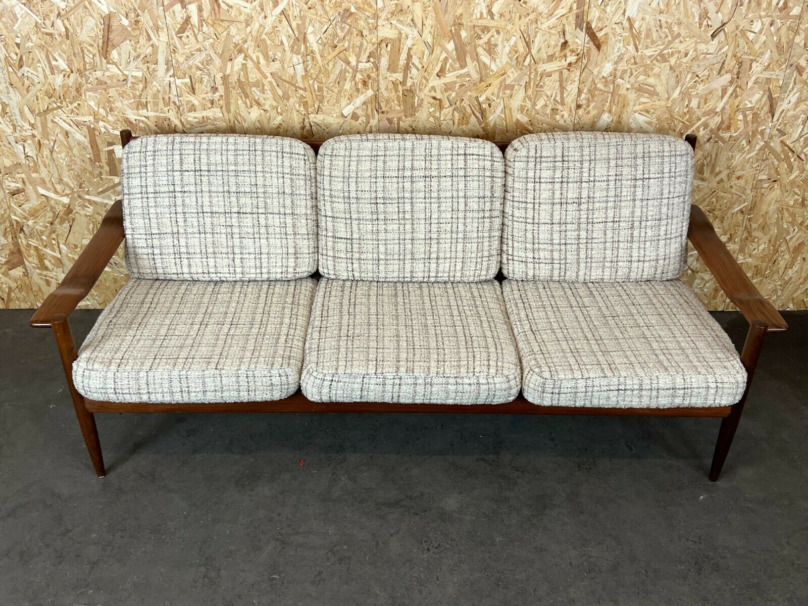 60s 70s teak sofa 3 seater couch seating set Danish Modern Design Denmark