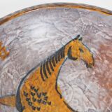 Yvon Roy dish with horse pattern