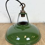 Industrial Green Enamel Factory Pendant Lamp from Coolicon, 1950s
