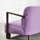 Canapé italien du milieu du siècle en laine bouclé violette, années 1950