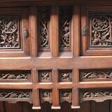 Dresser unit with two bodies in neo-Gothic style.