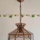 Brass suspension and smoked glass - vintage
