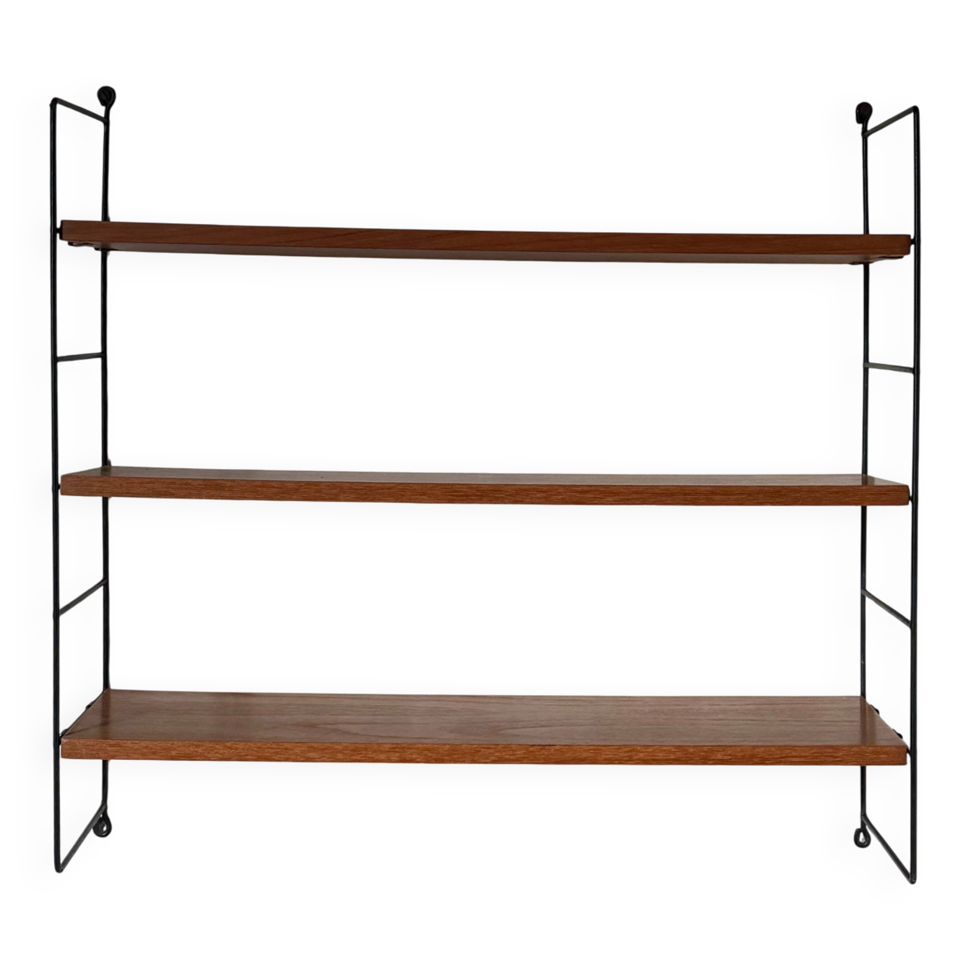 Étagère murale filaire vintage en teck style String