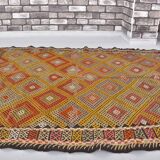 Geometric Turkish Handwoven Kilim Rug sku1628