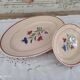 Set of 2 oval dishes trundles 30s earthenware K&G Lunéville model Denise