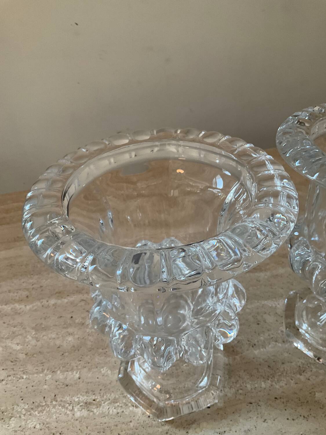 Paire de vase Médicis en cristal