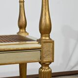 Banquette en Bois Doré et Gris-Vert, style Directoire – Fin XIXe