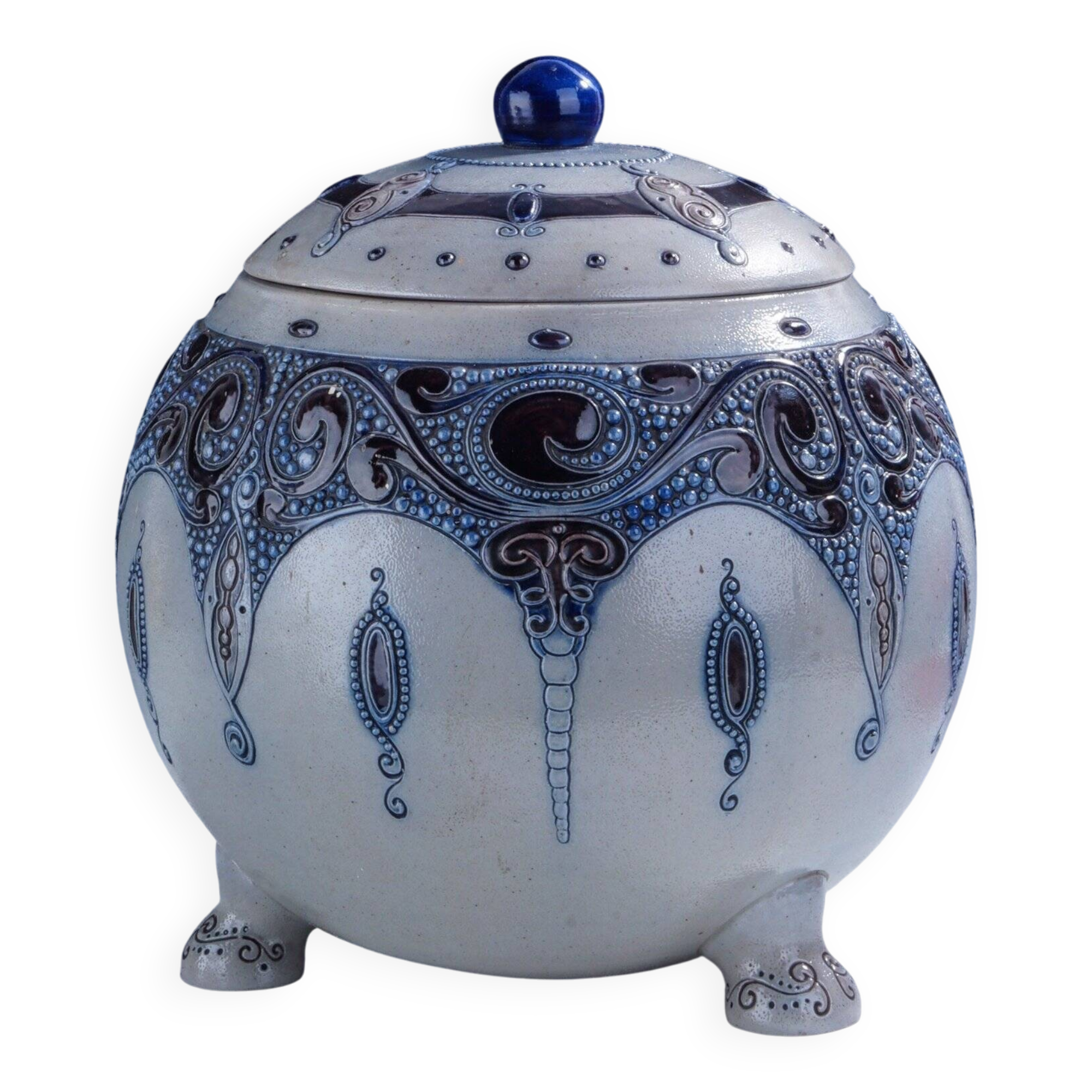 Art Deco punch bowl by Alfons Wilhelm Lötschert. Germany, early XXth