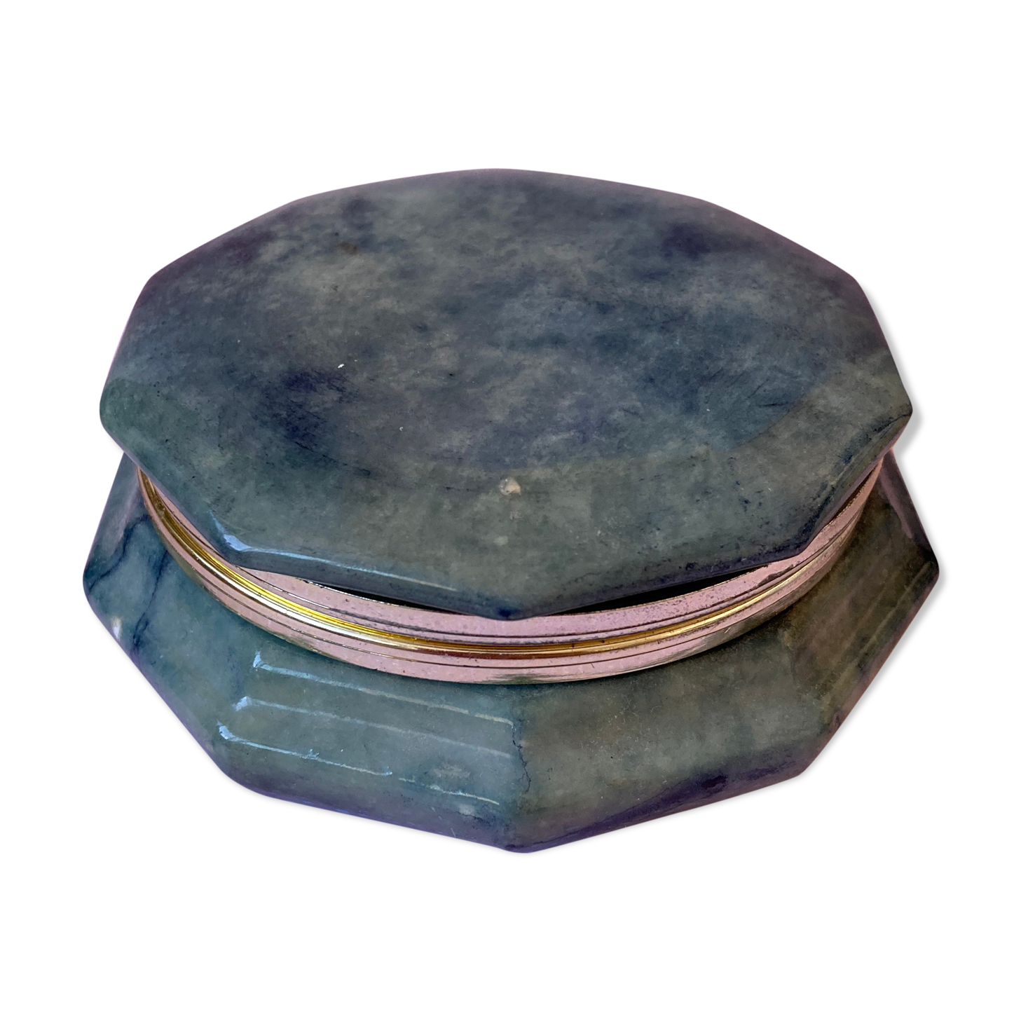 Blue marble jewelry box