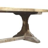 Monastery farmhouse table in walnut, natural patina, vintage style