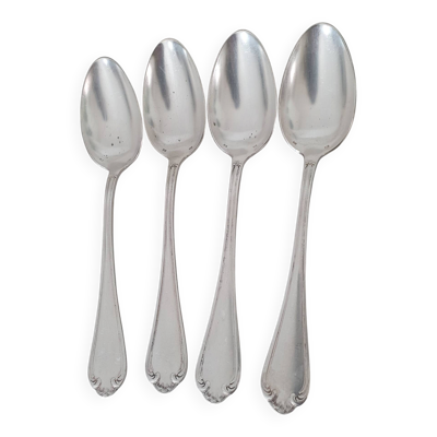 Cuillères en métal argenté (poinçon d'argenture) style Louis XV