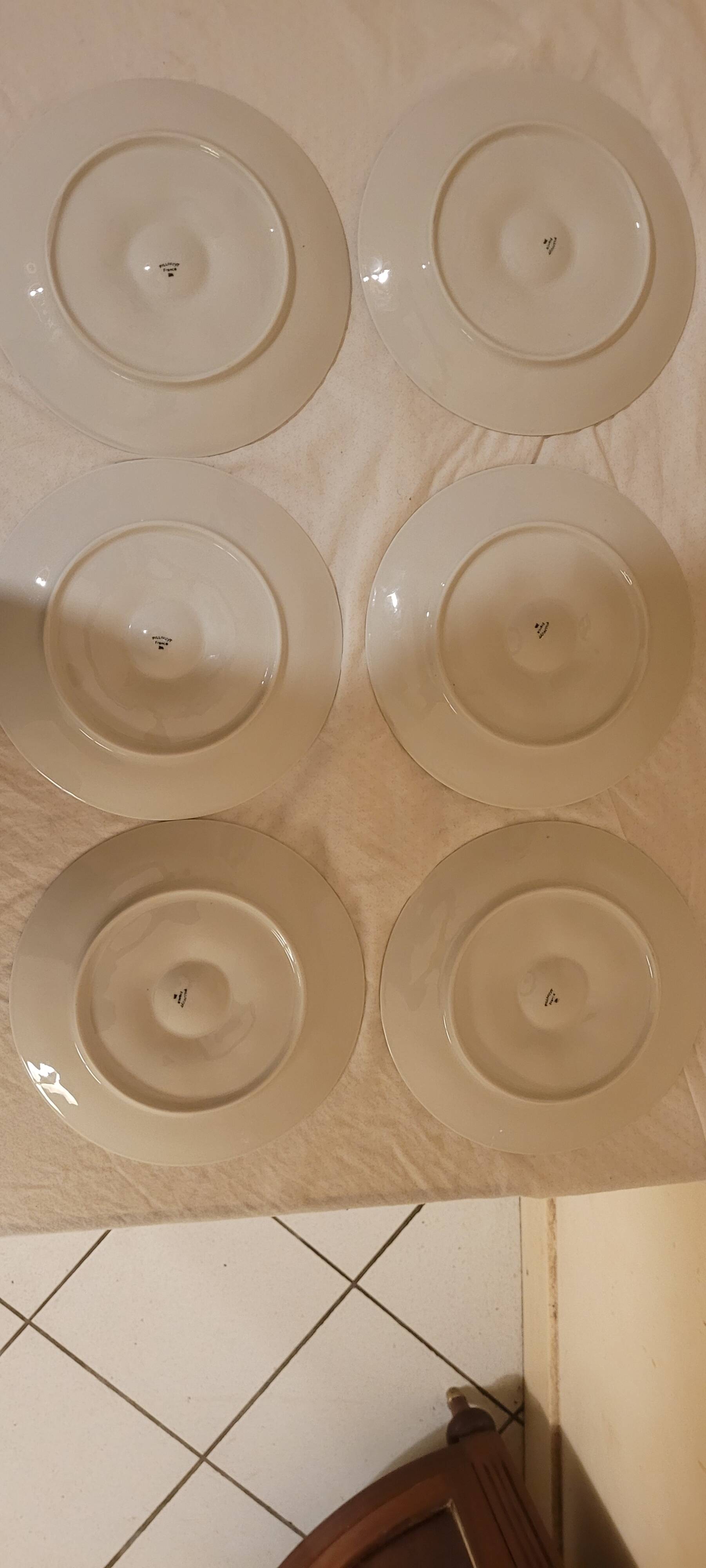 PILLUYT SET OF 6 Vendôme oyster plates 23cm