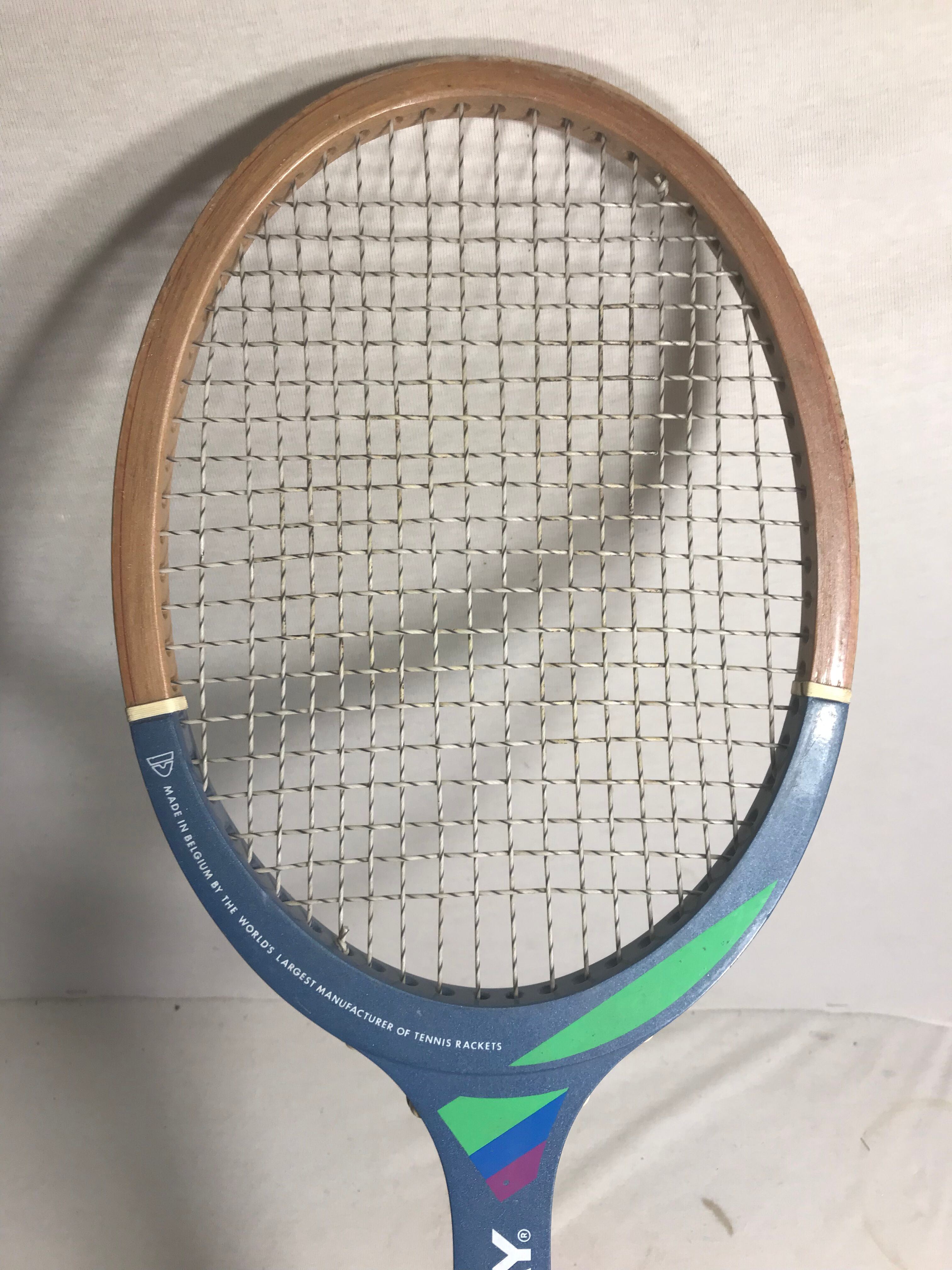 Racquet Tennis old DONNAY Hit N 1 Light 3 wood + Leather Made in Belgium