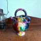 Vase / Multicoloured Ceramic Jug - signed Dressinval - 1960s - Vallauris