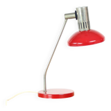 Midcentury Red Table Lamp By Aka Leuchen, Germany 1970s