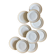 Set of 10 antique dessert plates - Auteuil from Lunéville