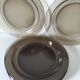 6 flat plates Arcoroc in smoked glass Smoke Brown