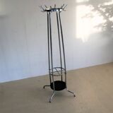vintage standing coat rack | 70s | chrome