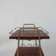 Magazine holder, metal and wood 50s 60s