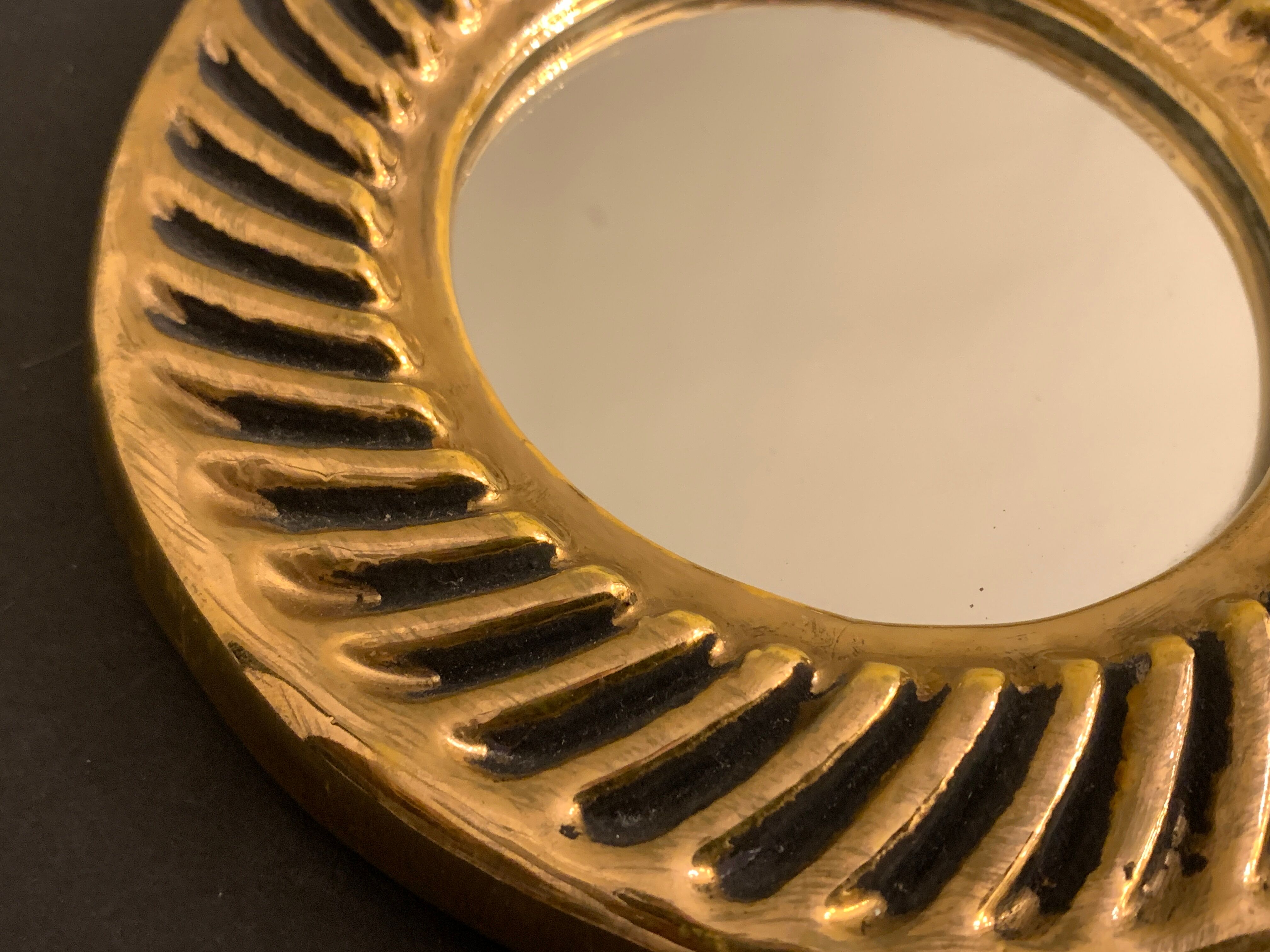 Miroir en céramique années 50/70